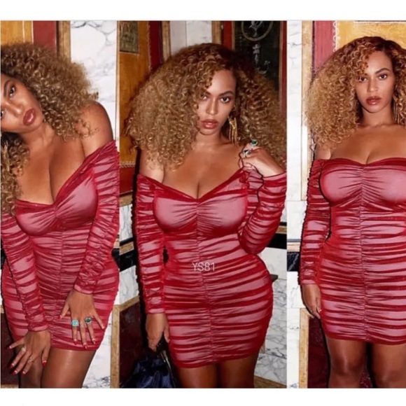 House of CB Fifi Wine Red Stretch Off the Shoulder Ruched Tulle Dress. Size XS - Picture 1 of 15